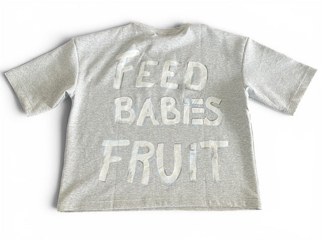 Grey & Denim Short Sleeve Top